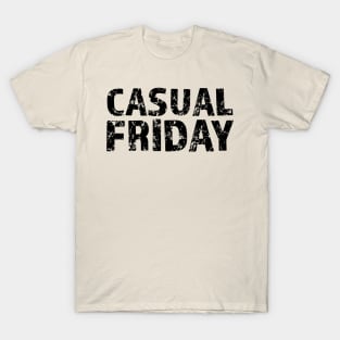 Casual Friday Black Letters T-Shirt